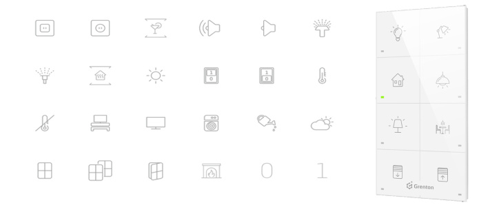Smart Panel inteligentnego domu GRENTON TPA-208-T-02 TF-Bus biały
